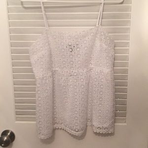 Express white babydoll top